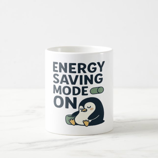Mug Mode d'économie d'énergie activé - Design de manch (Centre)