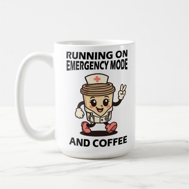 Mug Mode d'urgence actif - Alimenté par café (Gauche)