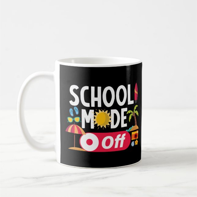 Mug Mode École Hors Dernier Jour De L'École Été Drôle (Gauche)