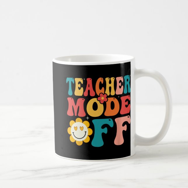 Mug Mode Enseignant Désactivé Dernier Jour De L'École  (Droite)