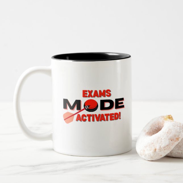 Mug Mode Examen Activé – Mug d'Étude pour Étudiant (Avec donut)