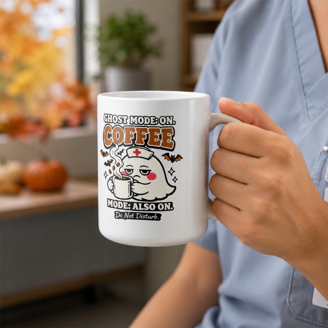 Mug Mode Fantôme Activé Mode Café Aussi Activé Infirmi (Créateur téléchargé)