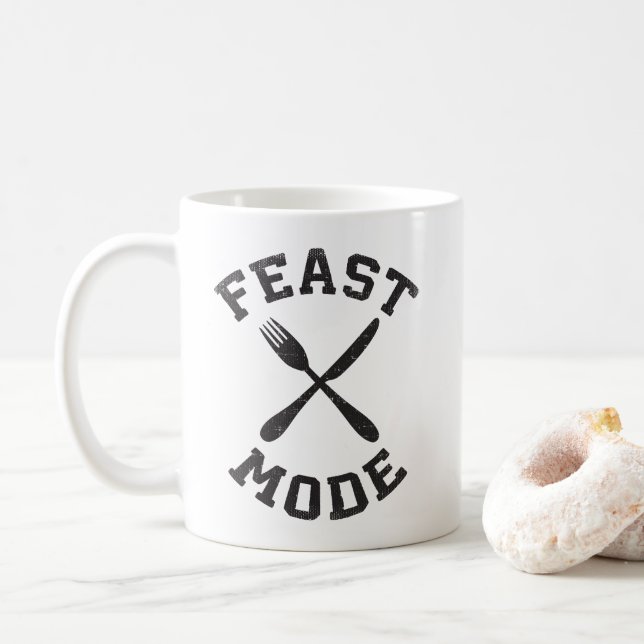 Mug Mode Fête - En Gros - Manger, Faim - Grosse nouvea (Avec donut)