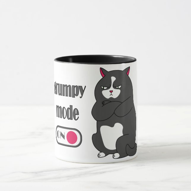 Mug Mode grumeux sur drôle de gros chat (Centre)
