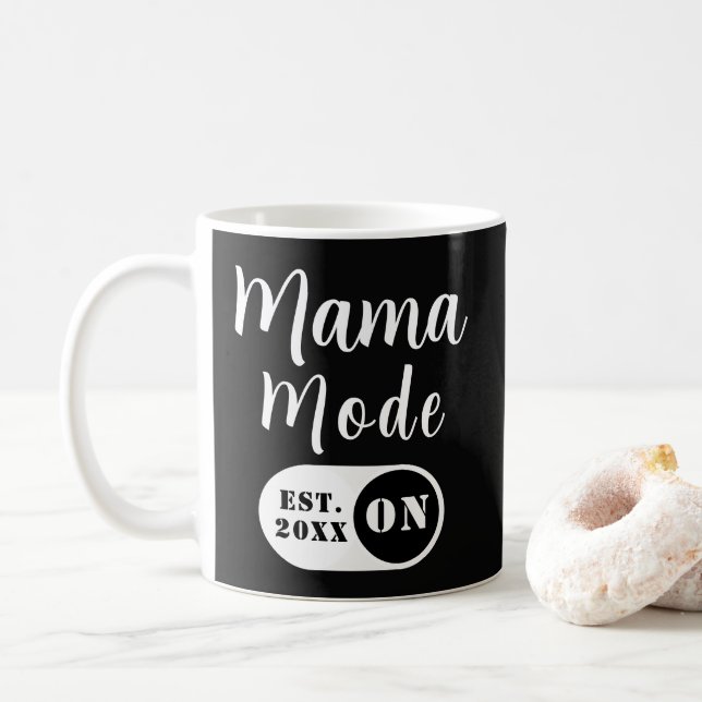 Mug Mode Maman activé, Année d\'établissement Coutume  (Avec donut)
