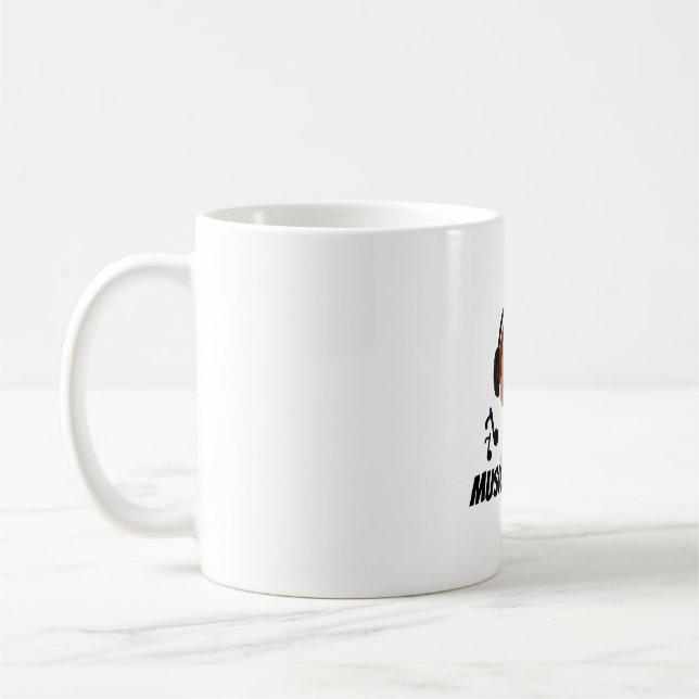 Mug Mode musique ON - Vibes de dessin de chien froid (Gauche)