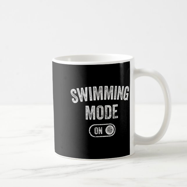 Mug Mode natation activé Cadeau drôle pour nageur Entr (Droite)