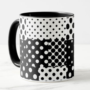 Mug Mode noir blanc à pois Style Design 