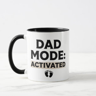 Mug Mode Papa Activé Citation Drôle de Nouveau Père
