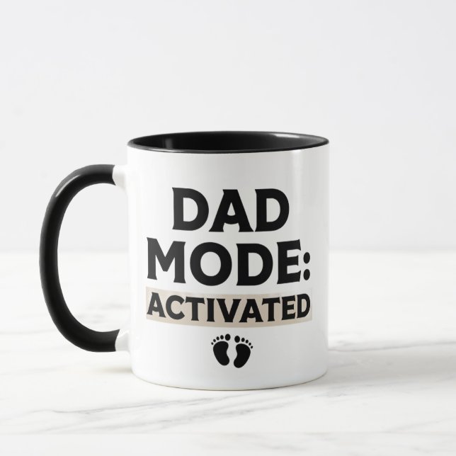 Mug Mode Papa Activé Citation Drôle de Nouveau Père (Gauche)