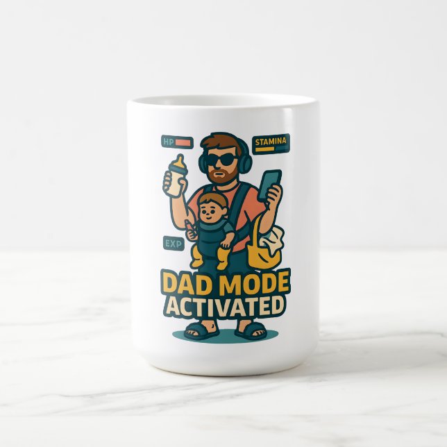 Mug Mode Papa Activé - Parenting Style Joueur (Centre)