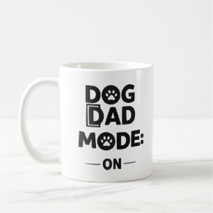 Mug Mode Papa Chien ACTIVÉ – Empreinte de Patte Noir e