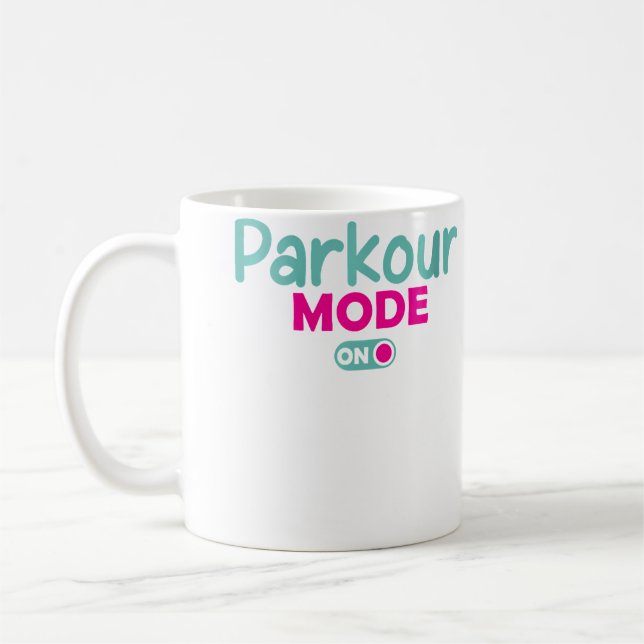 Mug Mode Parkour Féminin Activé Course Libre Drôle Par (Gauche)