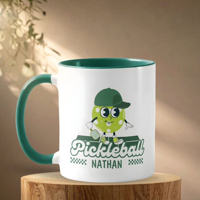 Mug Mode Pickleball Rétro Personnalisé  (Créateur téléchargé)