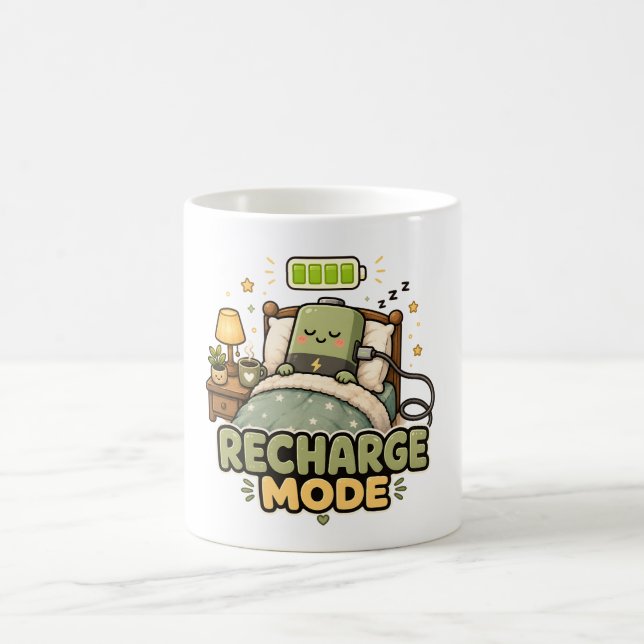 Mug Mode Recharge | Batterie Endormie Confort Minimali (Centre)