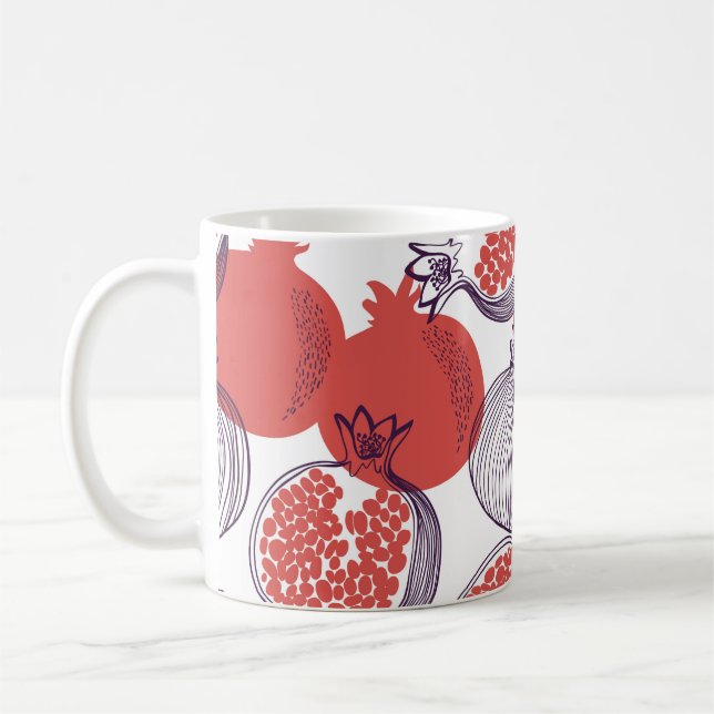 Mug Mode sans couture motif de grenade, hal (Gauche)