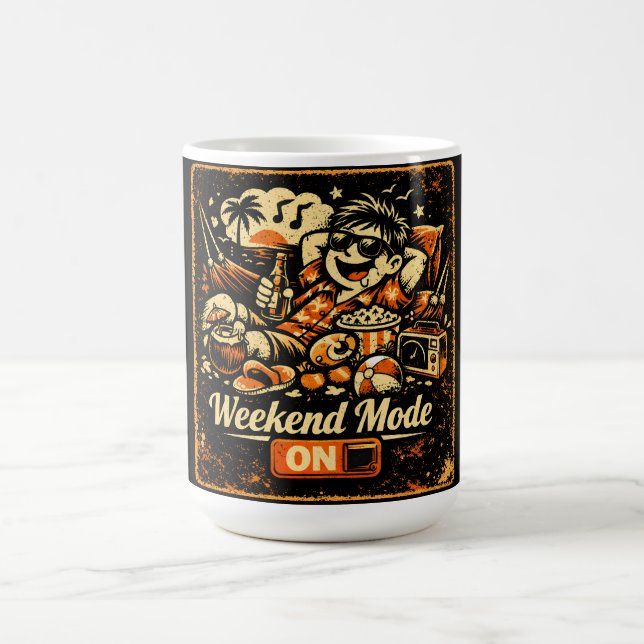 Mug Mode week-end activé – Relaxation humour de style  (Centre)