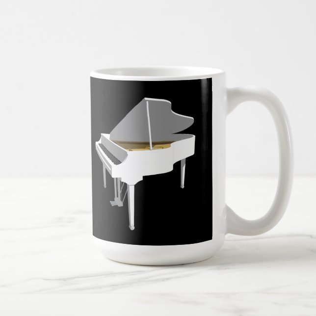 Mug modèle 3D : Piano à queue blanc : (Droite)