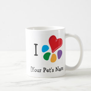 Mug Modèle animal de coeur de Lover_I à deux tons