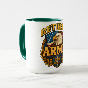 Mug Modèle ARMY Retraité avec drapeau et aigle