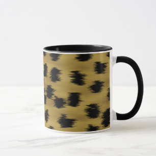 Mug Modèle Brown noir et d'or d'impression de guépar