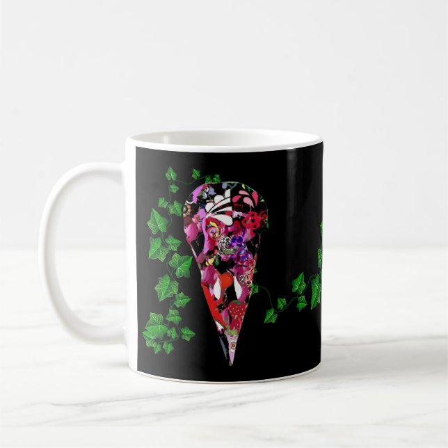 Mug Modèle crâne floral (Gauche)