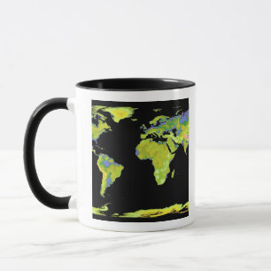 Mug Modèle d'altitude de Digitals des continents sur