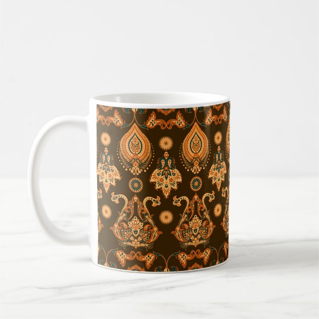 Mug Modèle Damas motif floral transparent (Gauche)