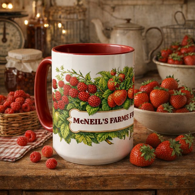 Mug Modèle de baies fraîches de la ferme (Créateur téléchargé)