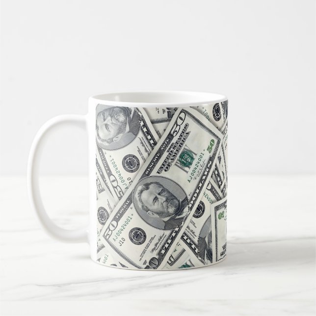 Mug Modèle de billet de cinquante dollars (Gauche)