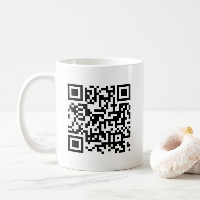 Mug Modèle de code QR personnalisé moderne et élégant (Avec donut)