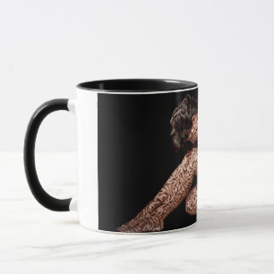 Mug Modèle de corps de fille d'art Abstrait assis fill