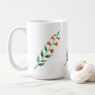 Mug Modèle de feuille vert sauge   Cahier à spirale bo