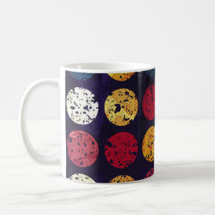 Mug Modèle de modèle sans couture de cercle vintage, a