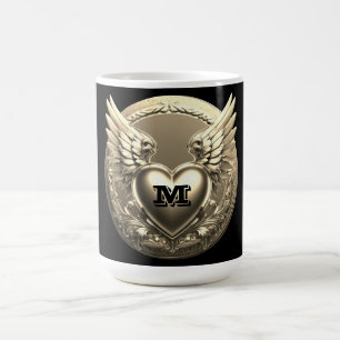 Mug Modèle de monogramme doré