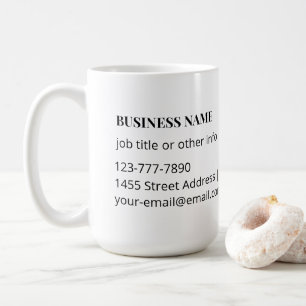 Mug Modèle de nom d'entreprise de code QR personnalisé