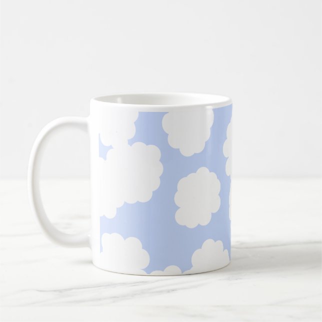 Mug Modèle de nuages de blanc et de bleu de ciel (Gauche)