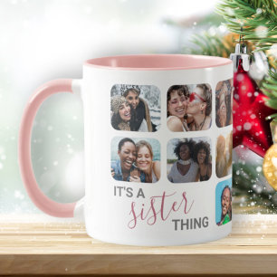 Mug Modèle de photo Chose de sœur 14 coins arrondis