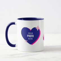 Modèle de photo de cœur mignon & Étincelles