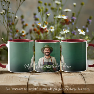 Mug Modèle de photo Fav Gardener One avec texte fantai