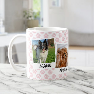 Mug Modèle de photo instantanée pour chien Pink Paws 4