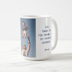 Mug Modèle de photo personnalisé pour la fête des père