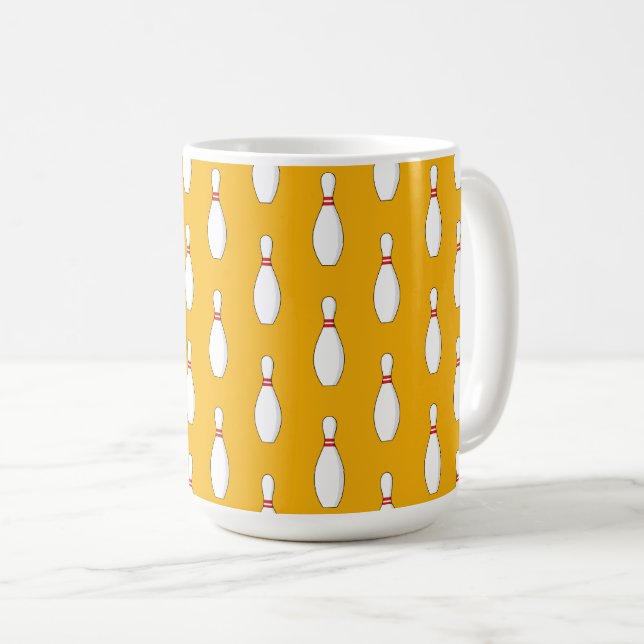 Mug Modèle de quille de bowling (Devant droit)