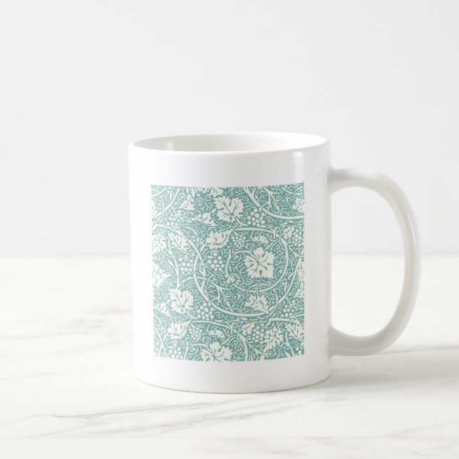 Mug Modèle de raisin de William Morris sarcelle turquo (Droite)
