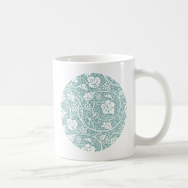 Mug Modèle de raisin de William Morris sarcelle turquo (Droite)