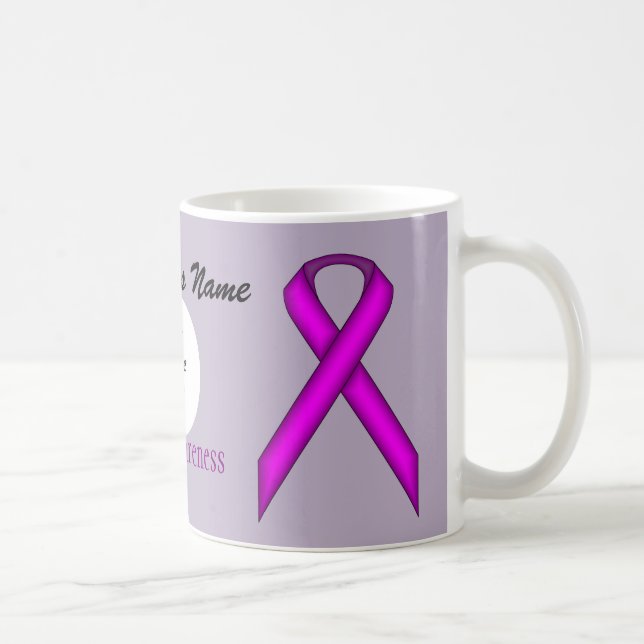 Mug Modèle de ruban standard violet par Kenneth Yoncic (Droite)