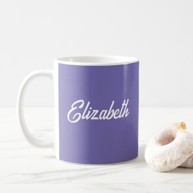 Mug Modèle de script personnalisé Ajouter un nom Périw (Avec donut)