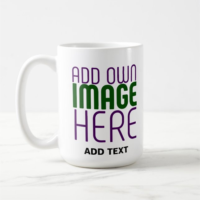 MUG MODÈLE DE TEXTE D'IMAGE BLANCHE SIMPLE MODERNE (Gauche)