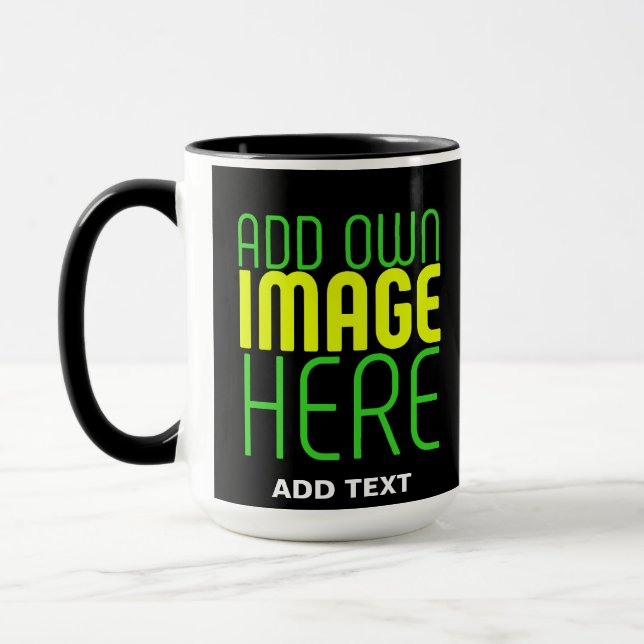 MUG MODÈLE DE TEXTE D'IMAGE NOIRE SIMPLE ET MODERNE (Gauche)