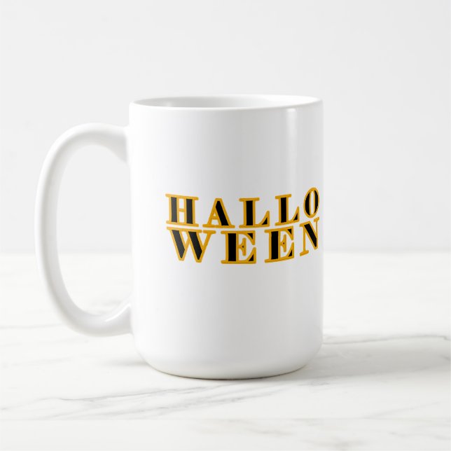Mug Modèle de texte Halloween (Gauche)